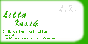 lilla kosik business card